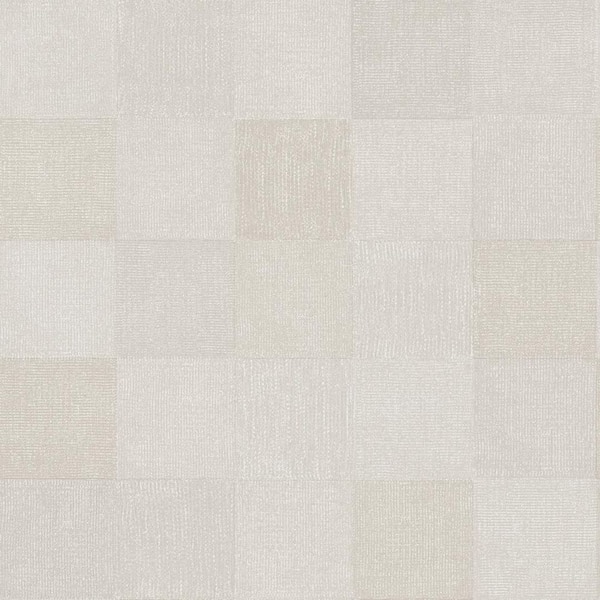 Pure Salt Bone Textured Check Textured Vinyl Peel and Stick Wallpaper Roll (28.2 sq. ft. )