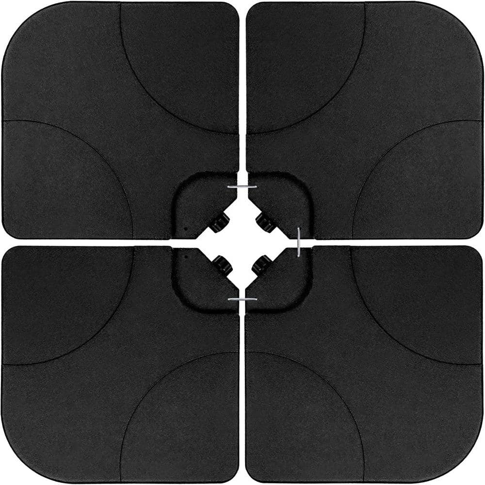 20.28 lb. 4-Pcs Square HDPE Patio Umbrella Base, Cantilever Offset Market S