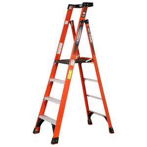 4 ft. Fiberglass Platform Step Ladder ( 10 ft. Reach Height) with 300 lbs. Load Capacity Type IA Duty Rating
