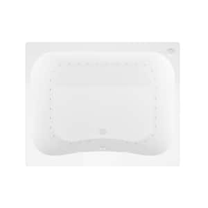Rhode 5 ft. Rectangular Drop-in Air Bath Tub in White