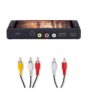 3.0 Video to Digital Converter - Record Video and Audio from VCR's, VHS, AV, RCA, Hi8, Camcorder and DVD in Black