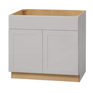 Avondale Shaker Dove Gray Ready to Assemble Plywood 36 in Sink Base Cabinet (36 in W x 34.5 in H x 24 in D)