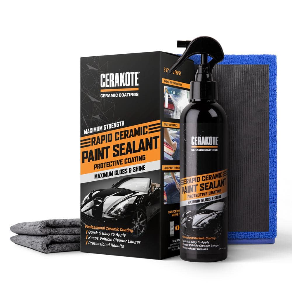 CERAKOTE 12 oz. Rapid Ceramic Paint Sealant Kit with Clay Bar Mitt AH ...