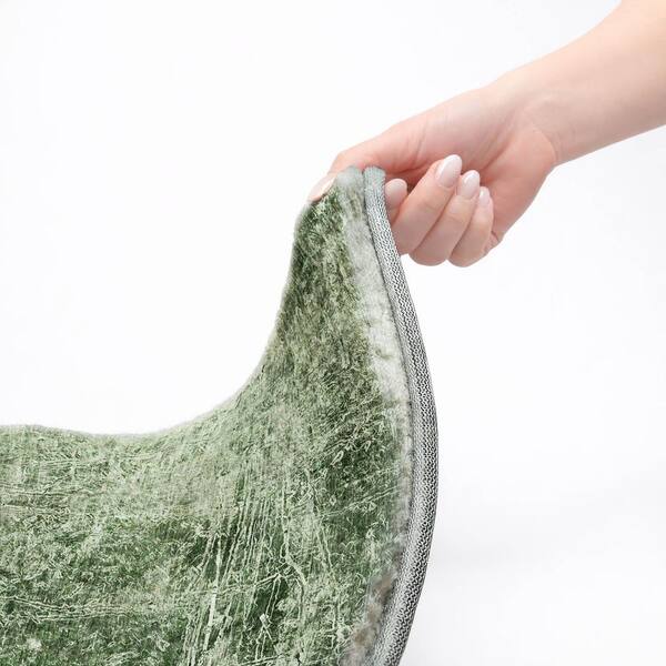 Dream Shag Premium Machine Washable Abstract ADS559 Emerald 9 ft. x 12 ft. Area Rug