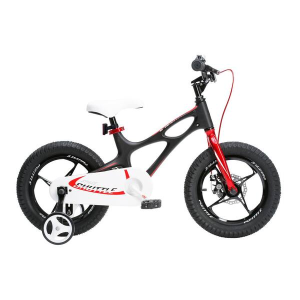 Royalbaby 16 in. 2017 Newly-Launched Space Shuttle Kid's Bike, Lightweight Magnesium Frame with Training Wheels in Black