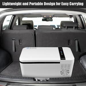 16 Quart Portable Car Refrigerator Mini Cooler/Freezer Compressor Camping in White