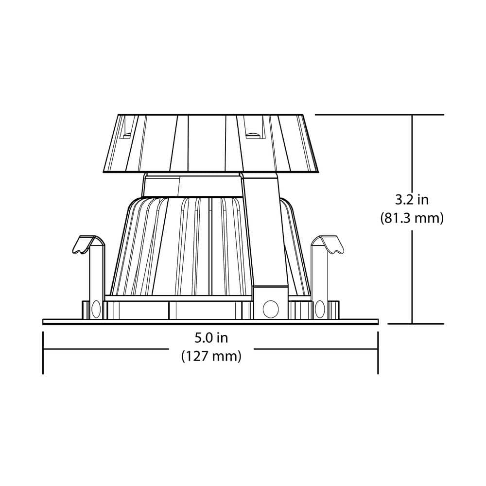 Eco-Friendly 4" White Aluminum LED Recessed Downlight, 2700K