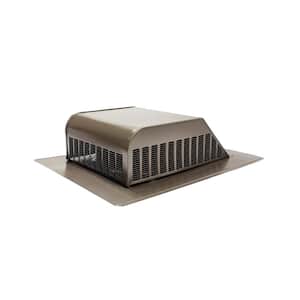 50 sq. in. NFA Galvanized Slant-Back Roof Louver Static Vent in Weatherwood (Sold in Carton of 6 only)