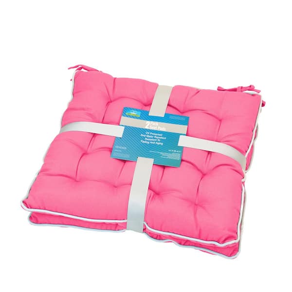 Patio Premier 16 in. L x 15 in. W x 2.5 H Square Outdoor Dining Chair Seat Cushion (2-Pack)
