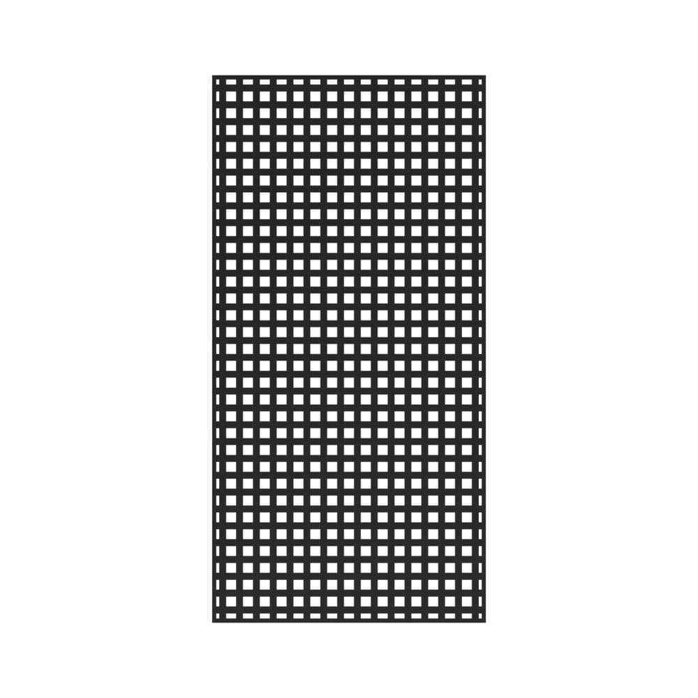 Freedom 4 ft. x 8 ft. Black Privacy Vinyl Lattice Panel