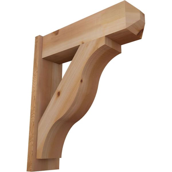 Ekena Millwork 8 in. x 30 in. x 26 in. Fuston Craftsman Smooth Western Red Cedar Outlooker