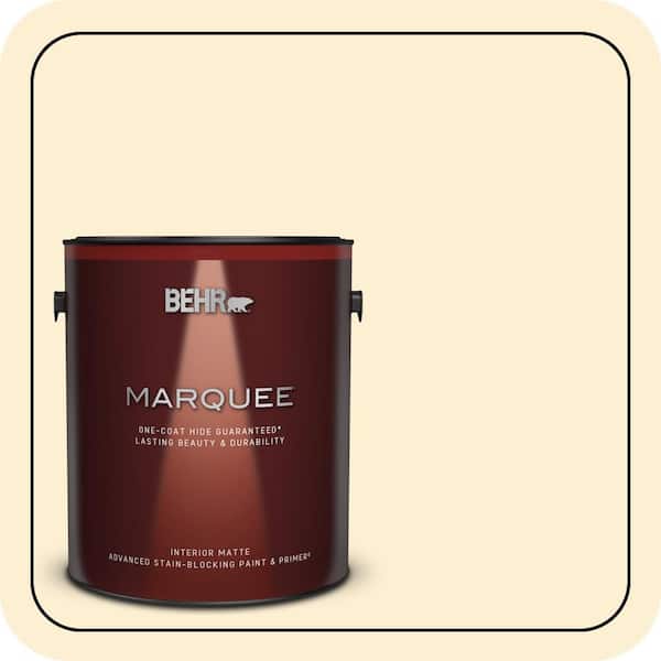 BEHR MARQUEE 1 gal. #YL-W03 Honied White Matte Interior Paint & Primer