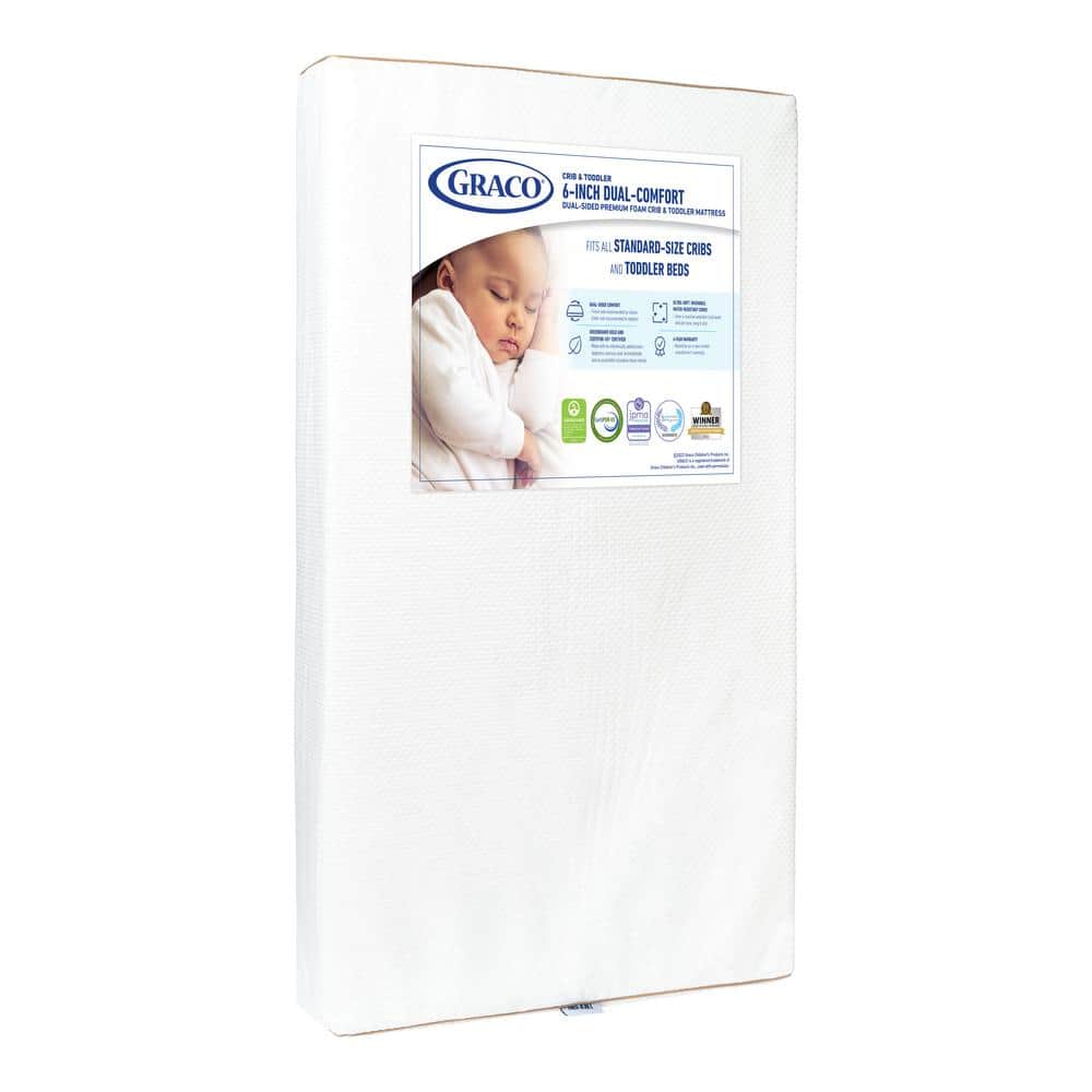 Graco 6 in. Dual-Comfort Foam Crib and Toddler Mattress -  06711-200