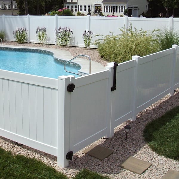 4 in. x 4 in. x 7 ft. Vinyl Fence Gate End Post
