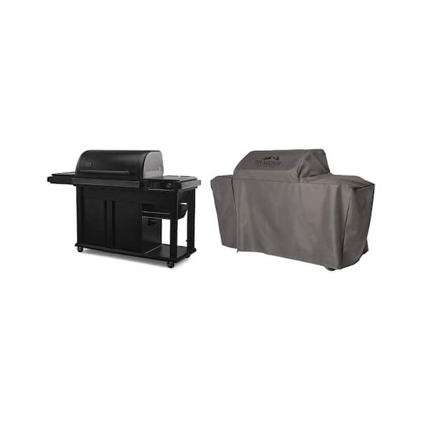 Woodridge Elite Wi-Fi Wood Pellet Grill and Smoker in Black with Cover