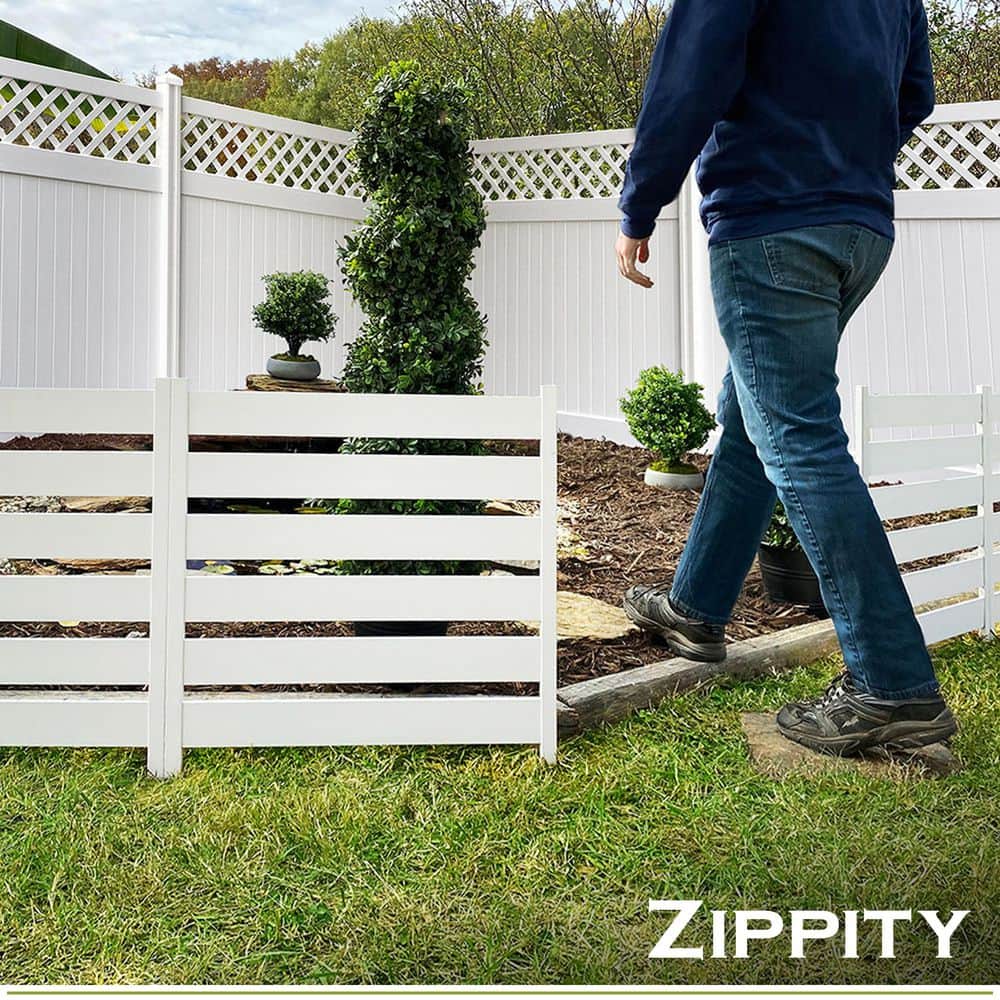 Maui 2-ft White Vinyl Square-Top Garden Fence Panels