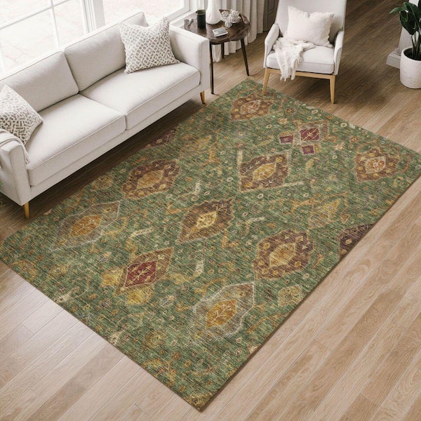 Chantille Machine Washable Indoor/Outdoor Abstract ACN2306 Fern 3 ft. x 4 ft. Area Rug