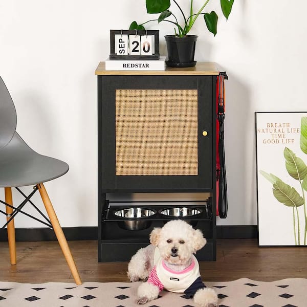 20.47 in. W x 14.57 in. D x 32.09 in. H Outdoor Storage Cabinet,Pet Feeding Station,Hidden Pet Feeder Station,Side Table