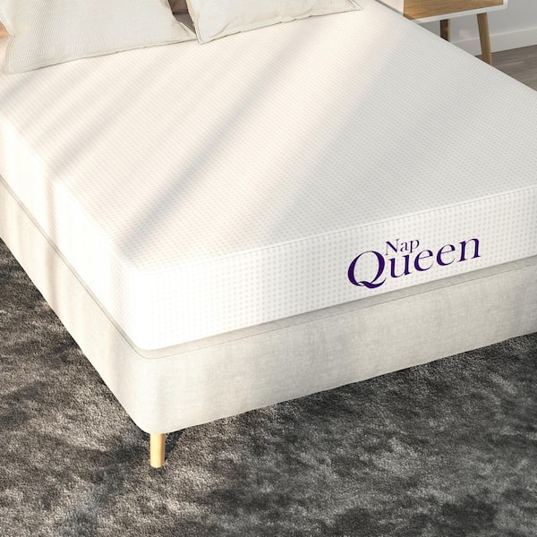 Twin XL Size Memory Foam Medium Firm 10 in. Mattress Charcoal Infused, Bed in a Box, White Mesh Cover