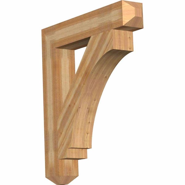Ekena Millwork 6 in. x 40 in. x 36 in. Western Red Cedar Imperial Craftsman Rough Sawn Bracket
