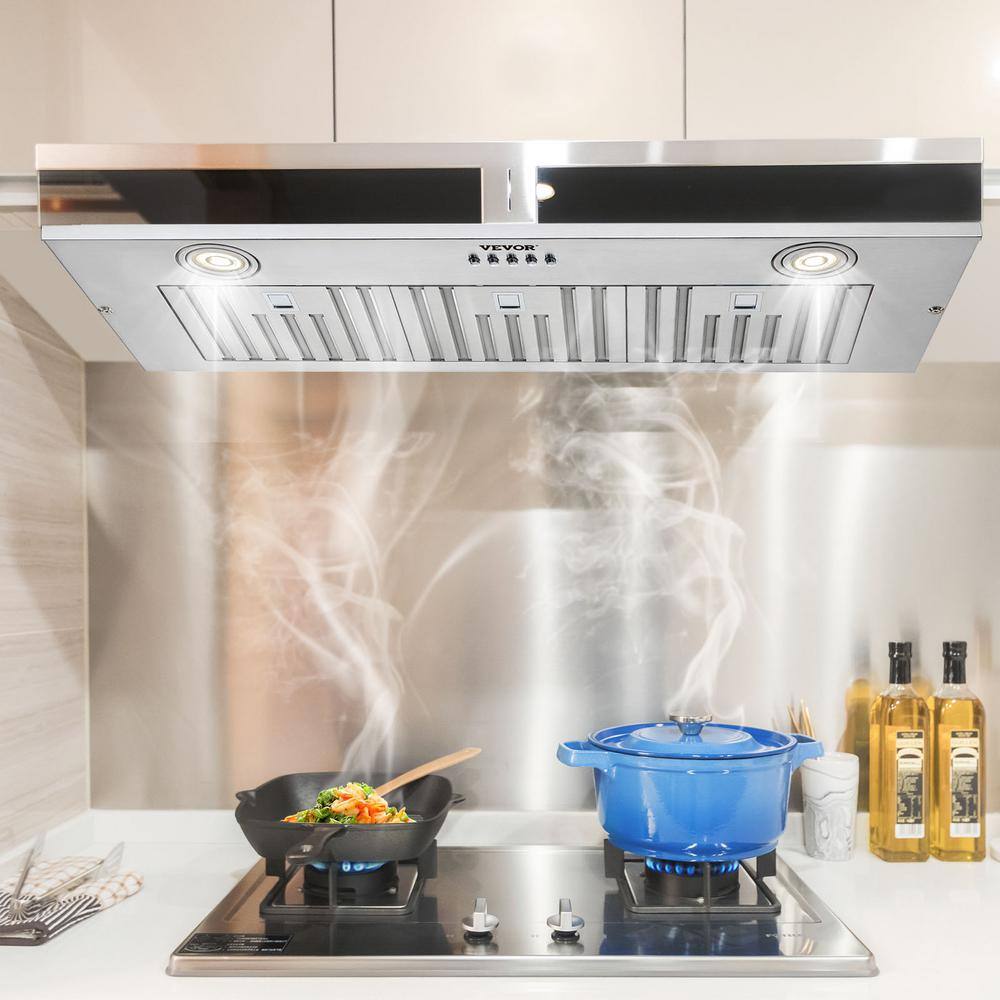 36-Inch Stainless Steel Convertible Insert Range Hood with Charcoal Filter