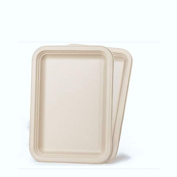14 in. Compostable Disposable Paper Plate or Serving Tray (200-Per Case)