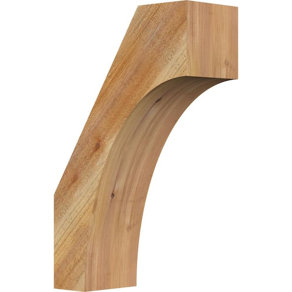 Ekena Millwork 6"W x 14"D x 22"H Westlake Rough Sawn Knee Brace, Western Red Cedar