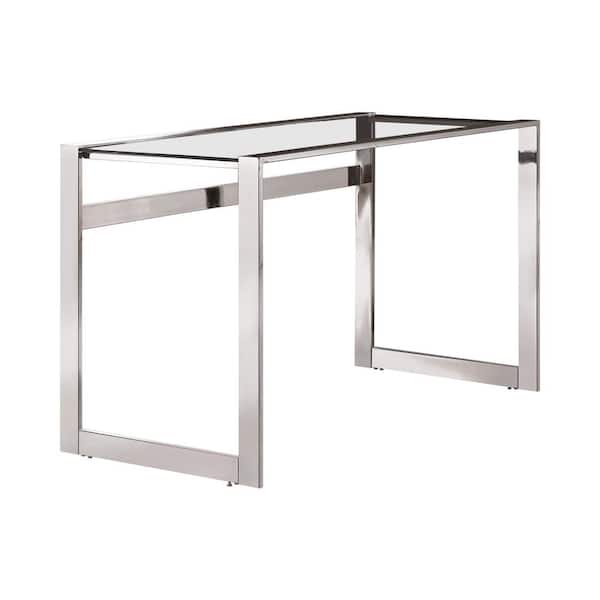 Coaster 800746 Writing Desk With Glass Top Chrome for sale online 