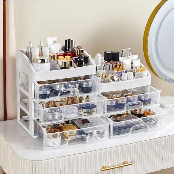 Vaupan Three-Layer Storage Box, Transparent Of 3 Compartments, Desk Organizer Drawer Box, Office Organizer, Stackable Storage Box For Pens, Erasers - View #11
