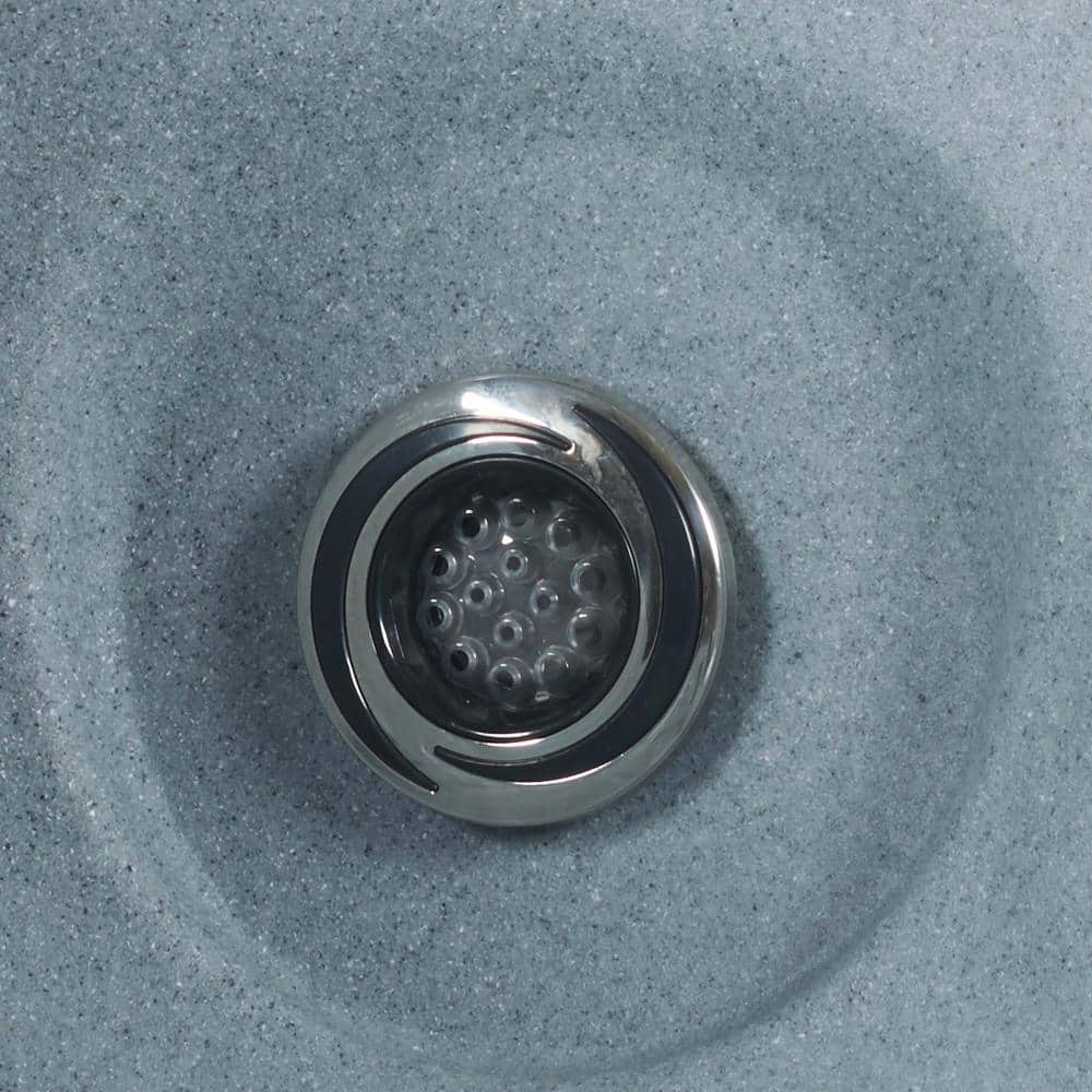 Gray Granite 6-Person Square 30-Jet Hot Tub Spa