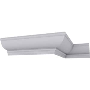 SAMPLE - 5-3/4 in. x 12 in. x 6-1/2 in. Polyurethane Claremont Traditional Smooth Crown Moulding