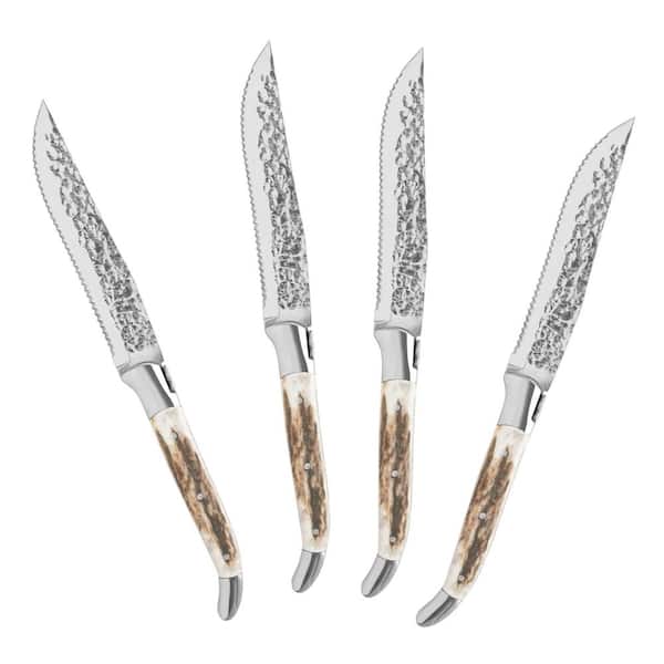Laguiole luxury boxed set of 6 real clear horn handle knives