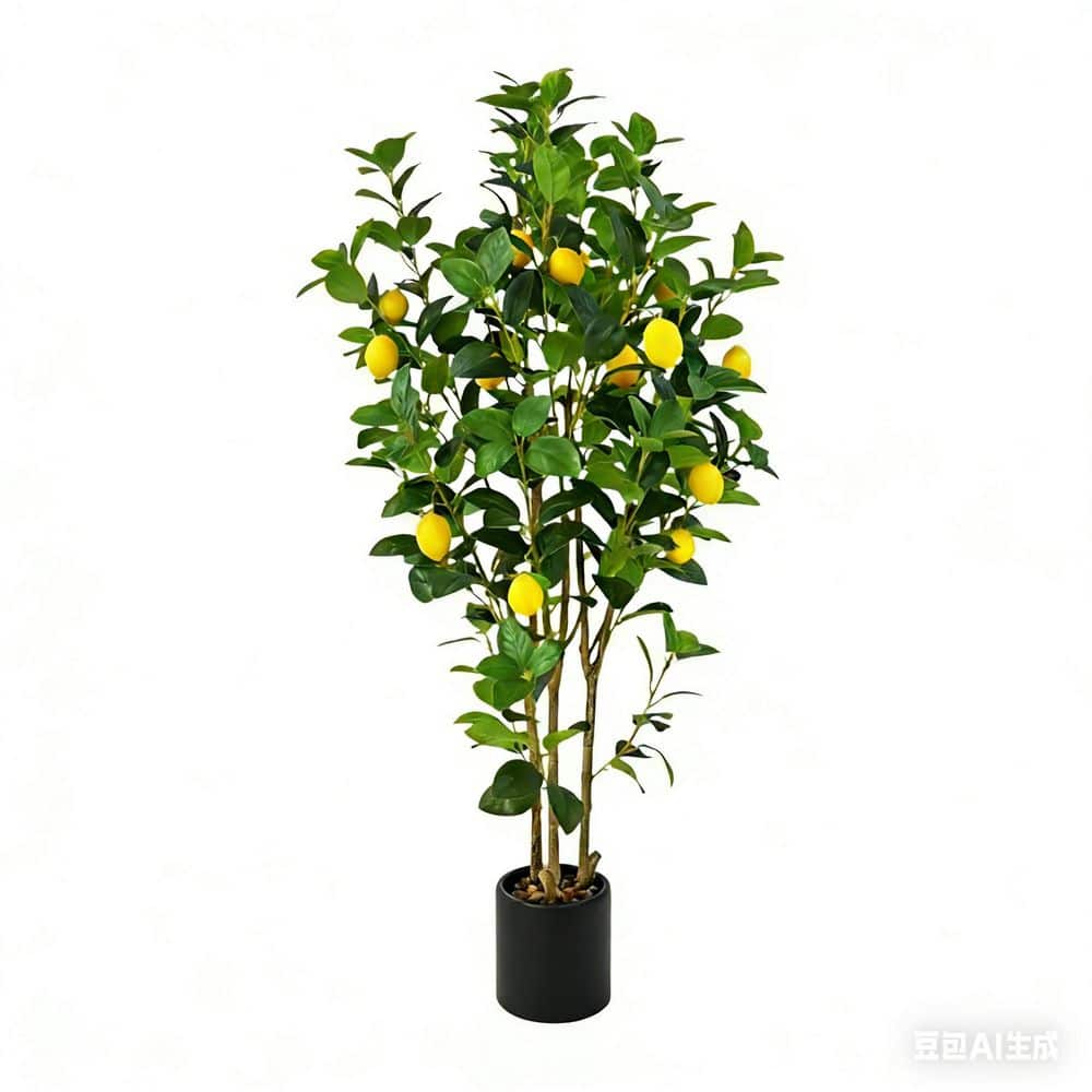 5FT Artificial Lemon Tree,Tall Floor Faux Lemon Plastic Plant in Black Pot,Fake Lemon Fruit Silk Tree for Home Office price history on PriceWatchPro