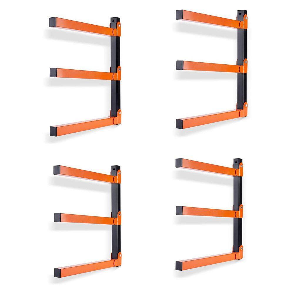 Wall Mount 3-Level Metal Storage Rack with Heavy-Duty Support, Scratch-Resistant Finish, Space-Saving, 4 Pack price history on PriceWatchPro