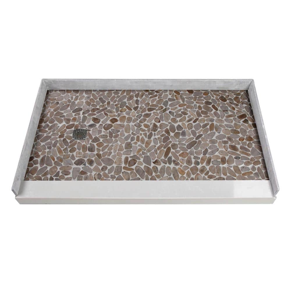 Transolid PreTiled 60 in. L x 36 in. W Alcove Shower Pan Base with