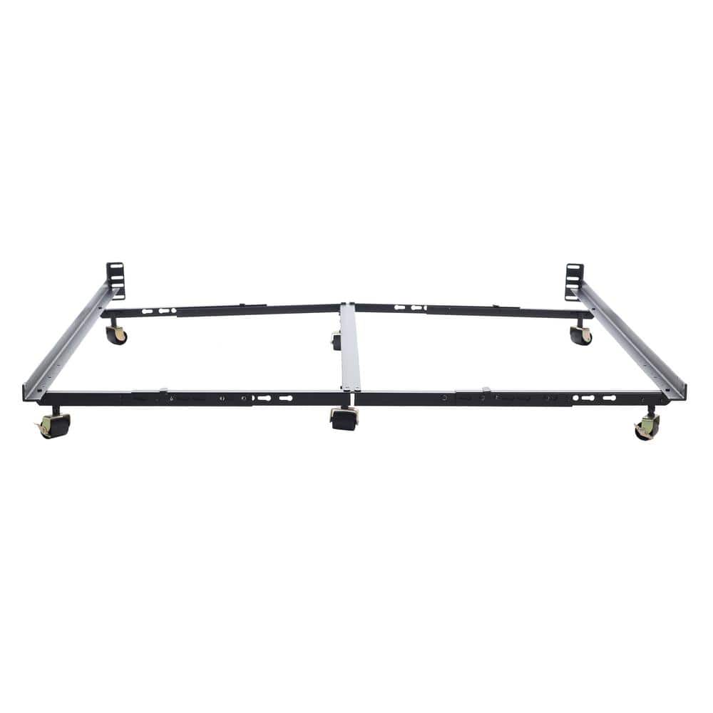 King Size Low-Profile Metal Box-Spring Frame with Large Rollers