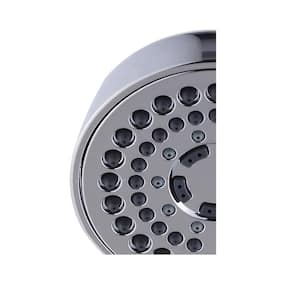 6-Spray 3.7 in. Single Wall Mount Handheld Adjustable Shower Head in Chrome