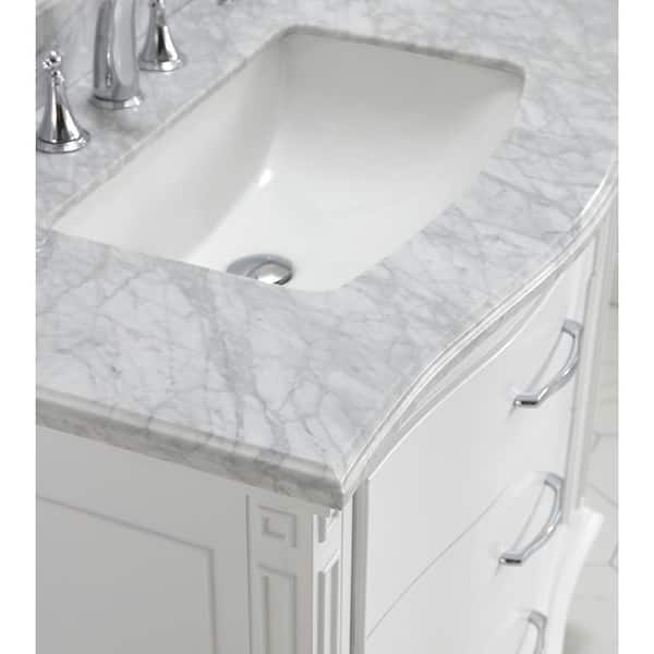 36 Single Bathroom Vanity Set with Ceramic Sink Ebern Designs Base Finish: White