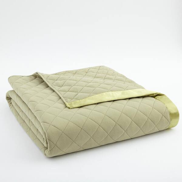 Micro Flannel Twin Meadow Quilted Polyester Blanket