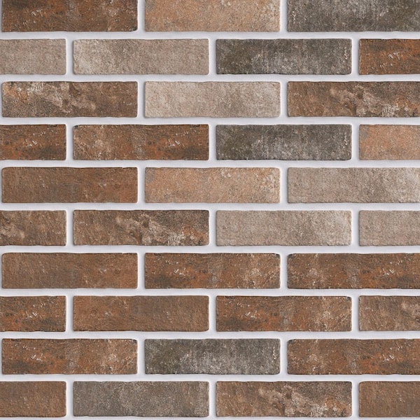 MOLOVO Jerica Mix Brick 2.95 in. x 11 in. Matte Porcelain Tile Sample