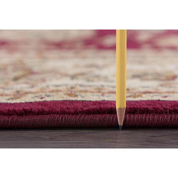 Sensation Red 5 ft. x 7 ft. Traditional Area Rug