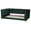 Baxton Studio Oksana Emerald Green Velvet and Gold Metal Full Daybed 257-14138-HD