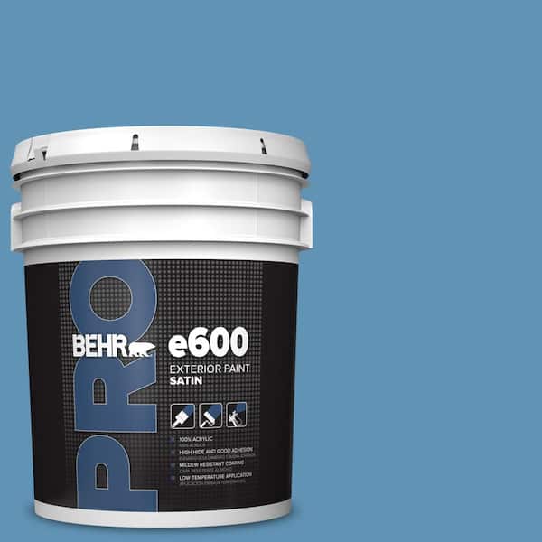 5 gal. #MQ5-56 Empire Blue Satin Exterior Paint