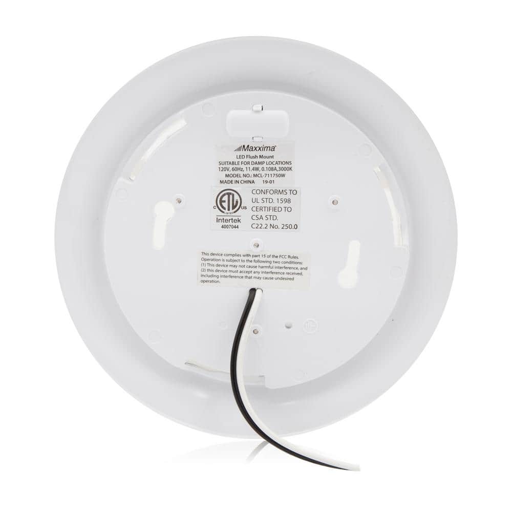 Modern 7.5" White LED Flush Mount Ceiling Light, Dimmable 3000K