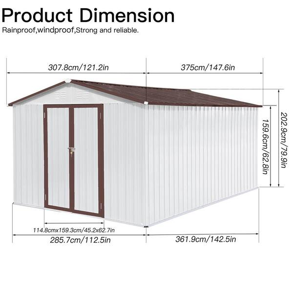 ToolCat 6 ft. W x 8 ft. D Metal Storage Shed with Vents for