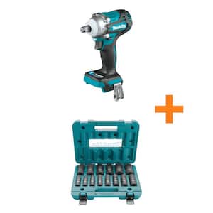18V LXT Brushless Cordless 1/2 in. Impact Wrench w/Friction Ring Anvil Tool Only w/1/2 in. Impact Socket Set