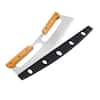 Anqtovp Stainless Steel Pizza Rocker Knife with Wooden Handles & Protective Cover, 14" Sharp Curved Blade for Easy Cutting 29CSA05277