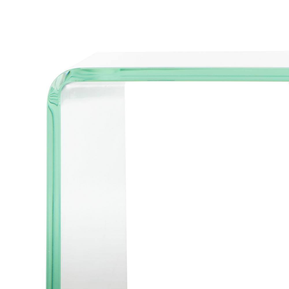Crysta 47'' Blue Ombre Rectangular Glass Coffee Table