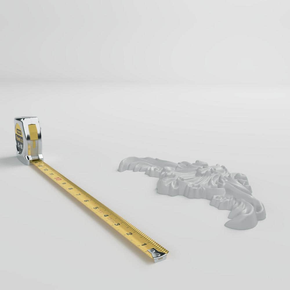 Primed Polyurethane Acanthus Center Onlay, 10.625" x 5.25"