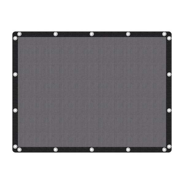 Angel Sar 6 ft. x 8 ft. 90% Fabric Shade Sun Shade Cloth Privacy Screen with Reinforced Grommets for Patio Garden, Dark Grey